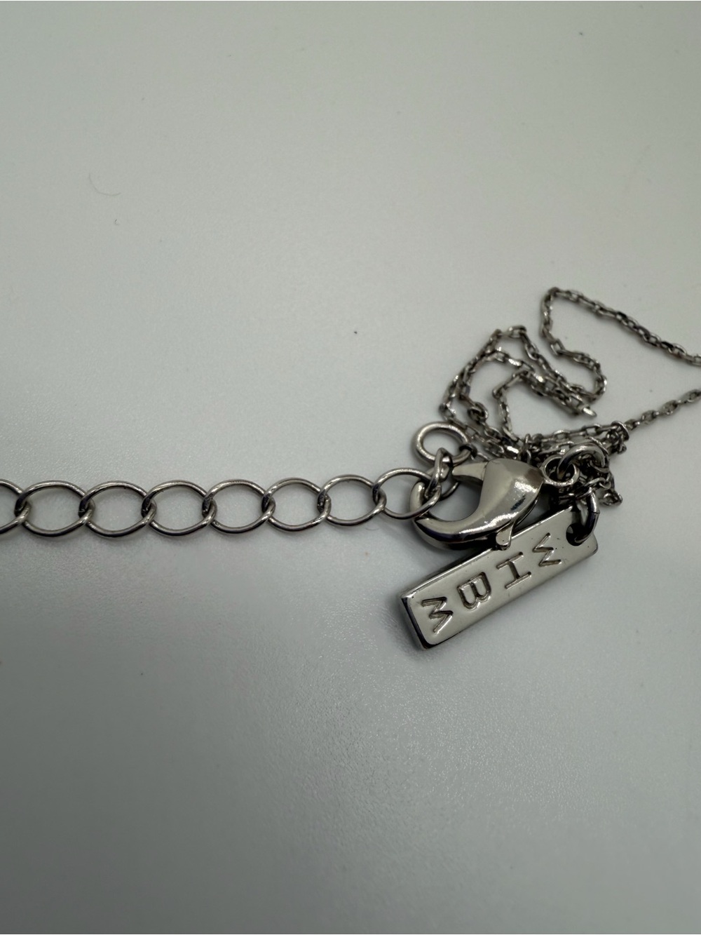WHBM Silver Pendant Necklace with Faceted Crystal - Picture 5 of 5